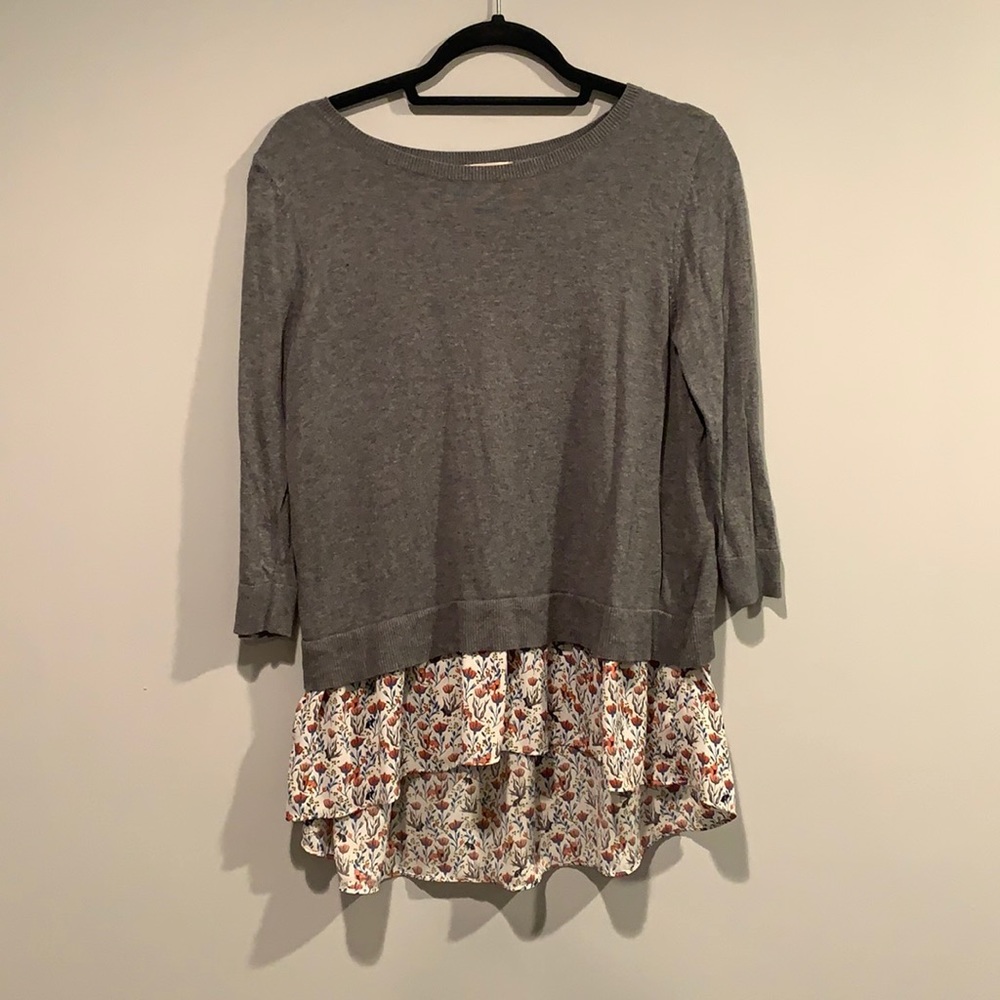 Sweater Blouse with satin underwater